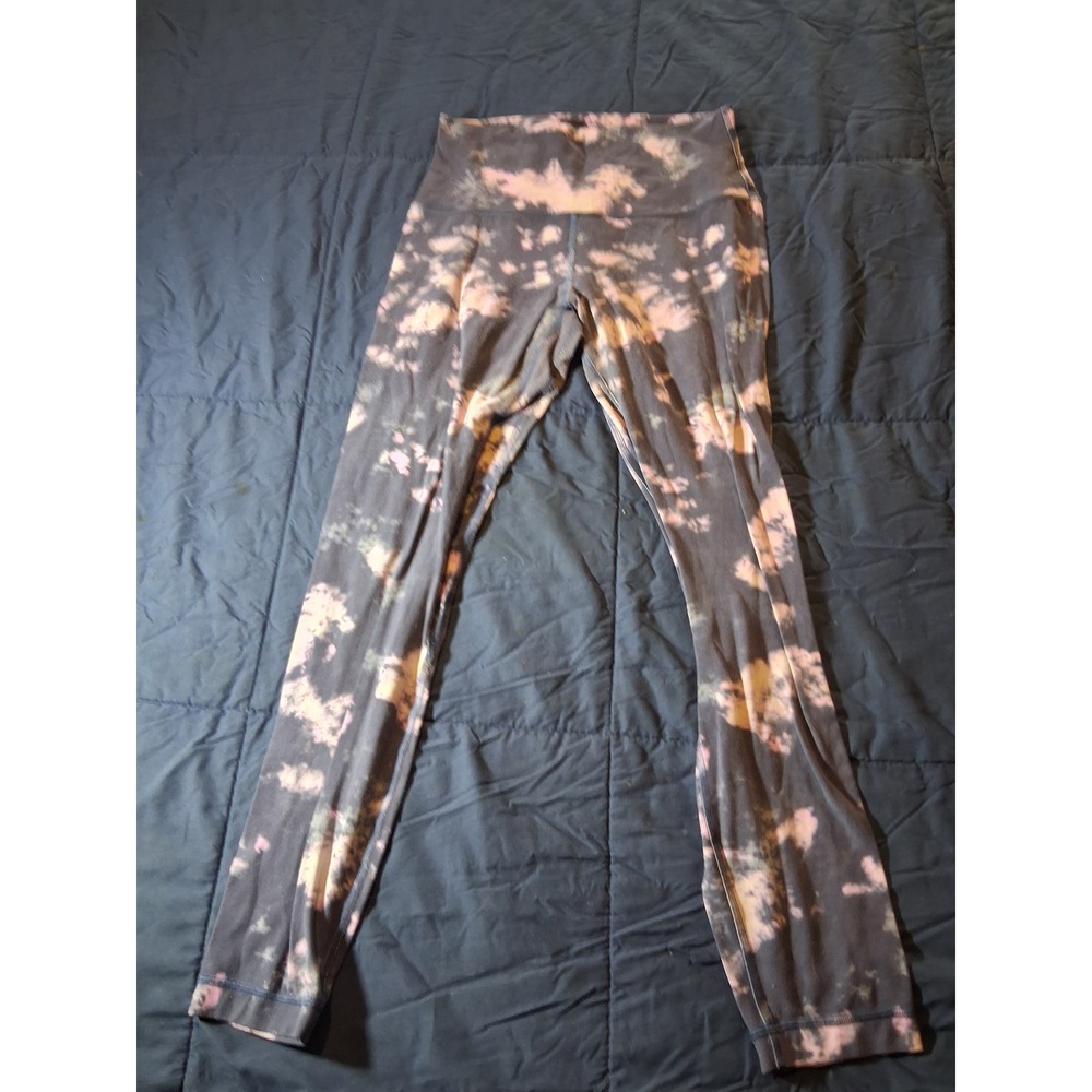 Lululemon Align High Rise Pant 25 Diamond Dye Graphite Grey Pink Pastel Size 6